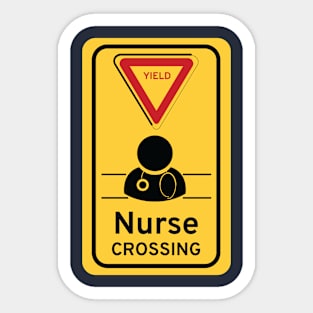 Nurse crossing Sticker